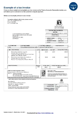 Example Of A Tax Invoice