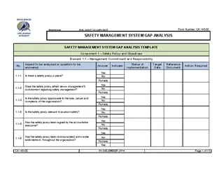 Example Safety Management System Gap Analysis