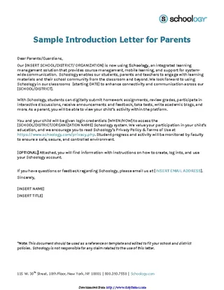 Forms Examples Of Letter Of Introduction