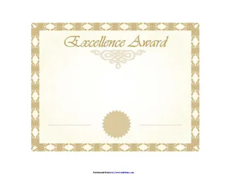 Forms Excellence Award Certificate
