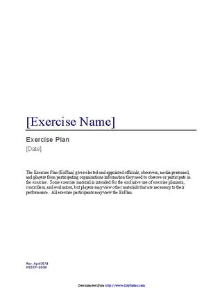 Forms Exercise Plan Template