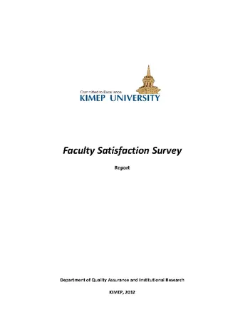 Forms Faculty Satisfaction Survey