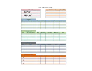 Forms Family Holiday Itinerary Template