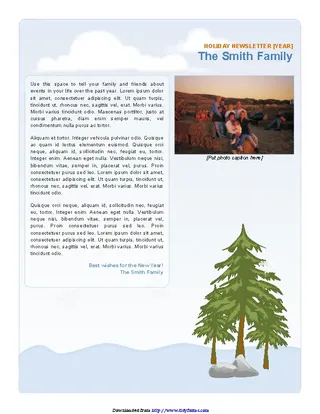 Forms Family Holiday Newsletter