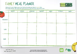 Forms Family Meal Planner Template 1