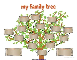 Forms Family Tree Template For Kids