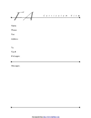 Forms Fax Cover Sheet For Cv 1