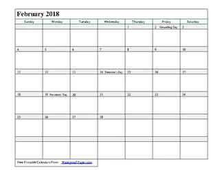 Forms february-2018-calendar-2