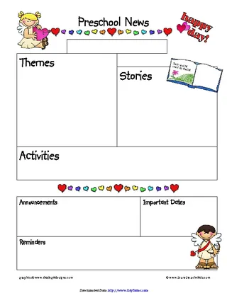 Forms February Preschool Newsletter Template