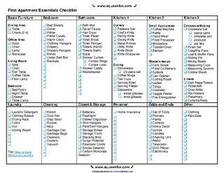 First Apartment Essentials Checklist