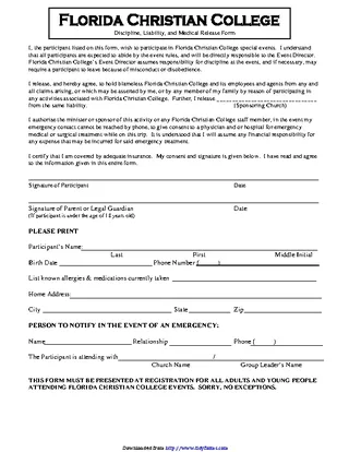 Florida Medical Release Form
