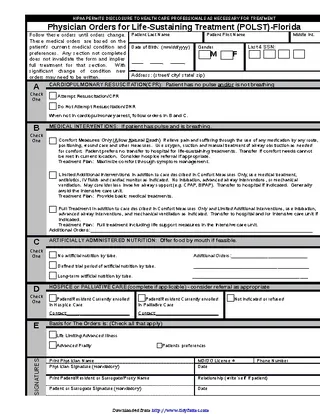 Florida Polst Form