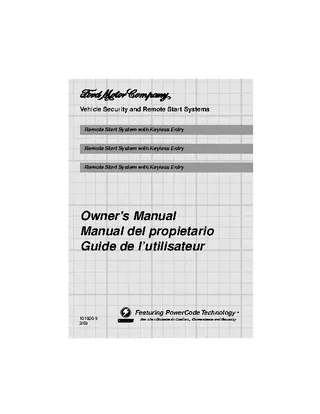 Ford Owners Manual Sample