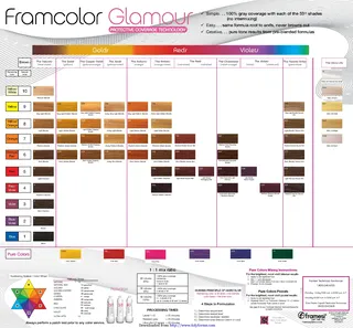 Framcolor Glamour Hair Color Wall Chart