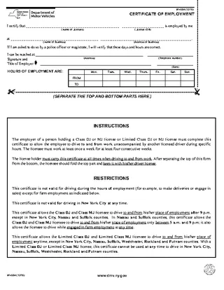 Forms Free Employment Certificate Template