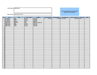 Forms Free Home Inventory Form In Excel Format1
