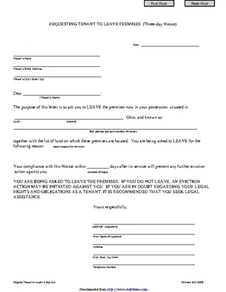 Forms Free Printable Eviction Notice