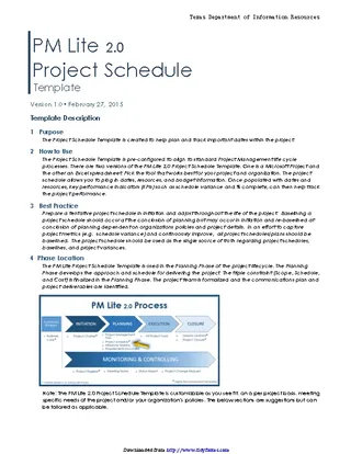 Free Project Schedule Template