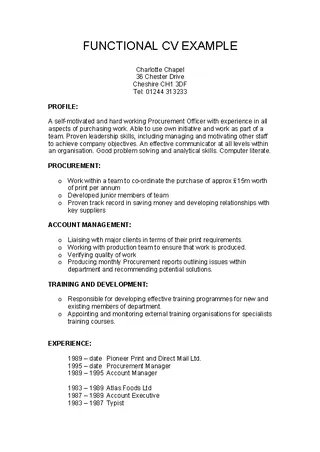 Functional Cv Example