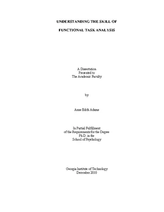 Functional Task Analysis Pdf Format