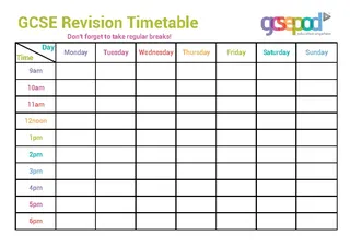 Gcse Revision Timetable Template