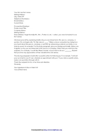 Forms General Cover Letter Template 1