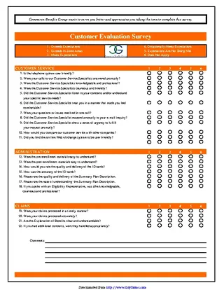 Forms General Evaluation Template 2