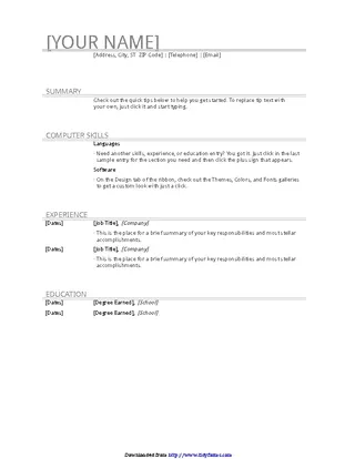 Forms general-resume-template-1