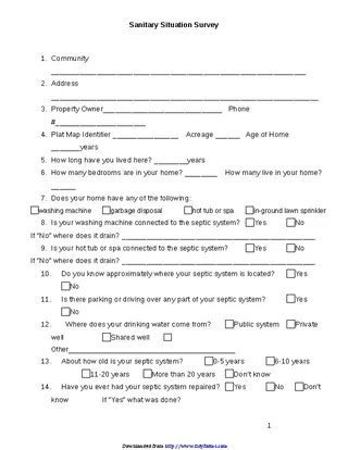 General Survey Form 1