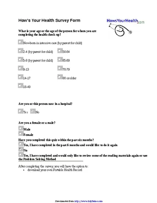 Forms General Survey Form 3