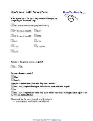 General Survey Form 3