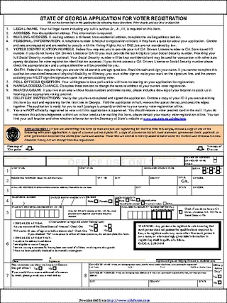 Forms Georgia Voter Registration Application