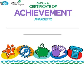 Forms Girl Scout Achievement Certificate