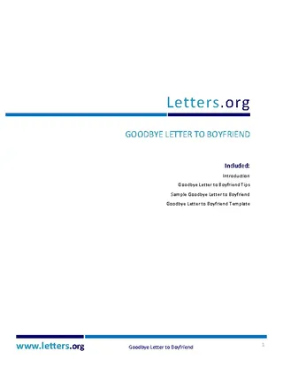 Goodbye Break Up Letter