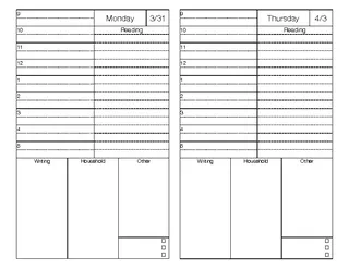 Grand Student Daily Planner Template