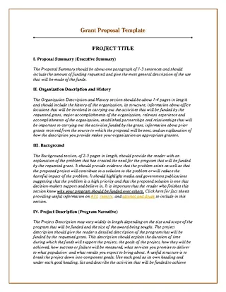 Grant Proposal Template 1