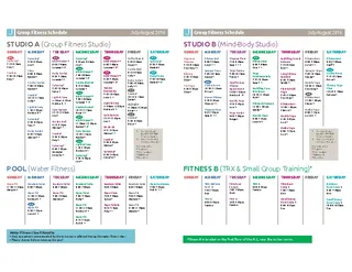 Group Fitness Schedule Template