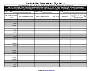 Forms Guest Sign In Template