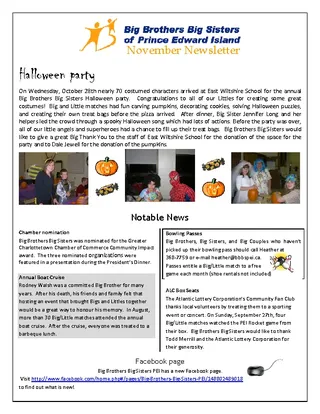Forms Halloween Party Newsletter
