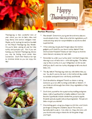Forms Happy Thanksgiving Newsletter