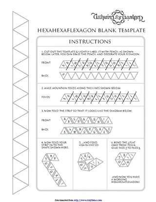 Hexaflexagon Template 1