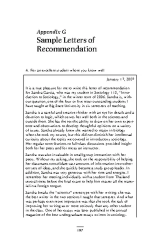 High School Letter Of Recommendation Template