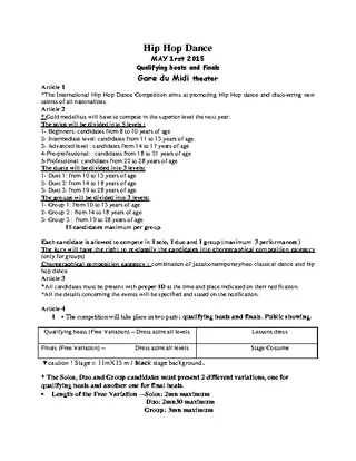 Hip Hop Dance Certificate Template