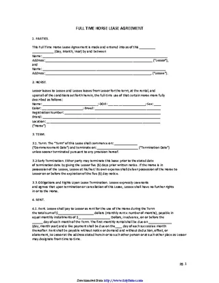 Horse Lease Agreement 2