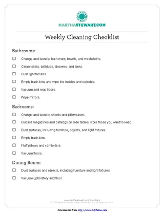 Forms House Cleaning Checklist 3