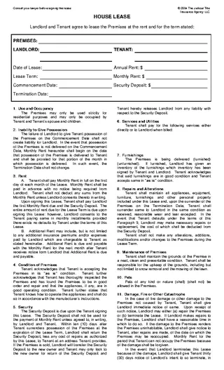 House Lease Contract Template