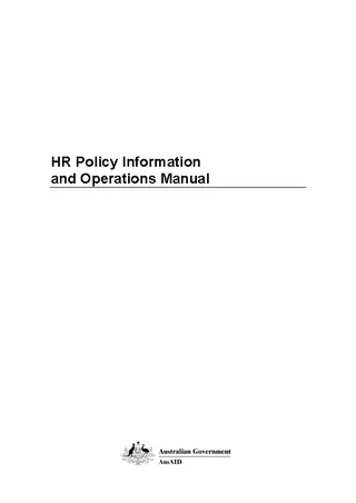 Forms Hr Operations Manual Template
