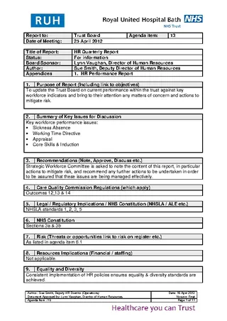 Forms Hr Quarterly Report Template