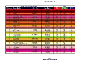 Html Color Code Chart