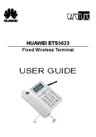 Huawei Users Manual Sample